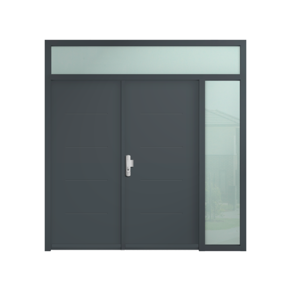 Double vantaux avec imposte et fixe (Gauche ou droite)